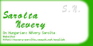 sarolta nevery business card